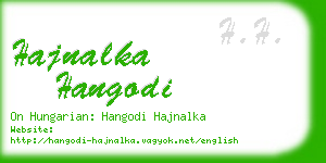 hajnalka hangodi business card